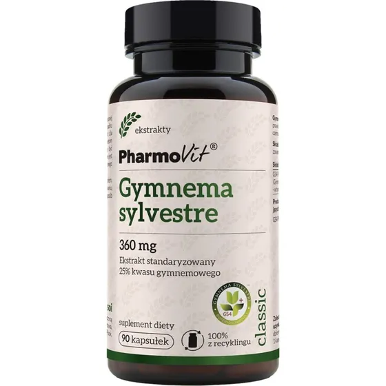 Pharmovit Gymnema sylvestre 360 mg (25% kwasu gymnemowego) 90 kaps.