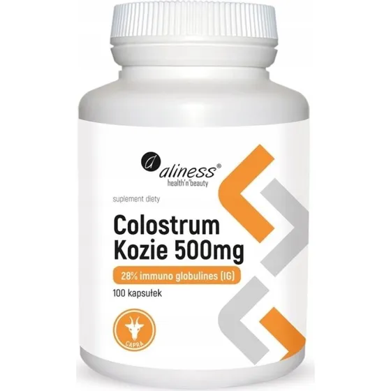 Aliness Colostrum Kozie 500mg 100 kapsułek (IG 28%)