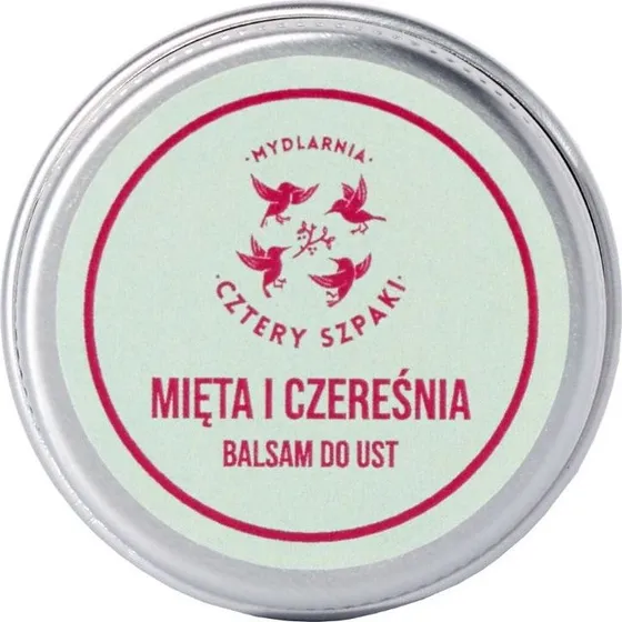 Mydlarnia Cztery Szpaki Balsam do ust Mięta i Czereśnia 15ml