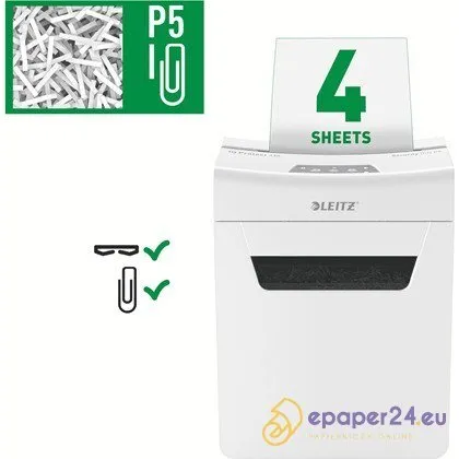 Leitz IQ Protect Premium 4M P-5, niszczarka 4 kartki, 14 l