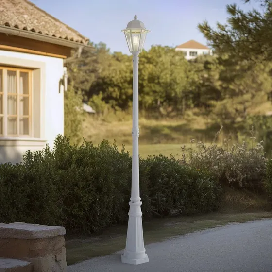 Lindby Edana Lampa Ogrodowa Biała, Aluminium, IP44
