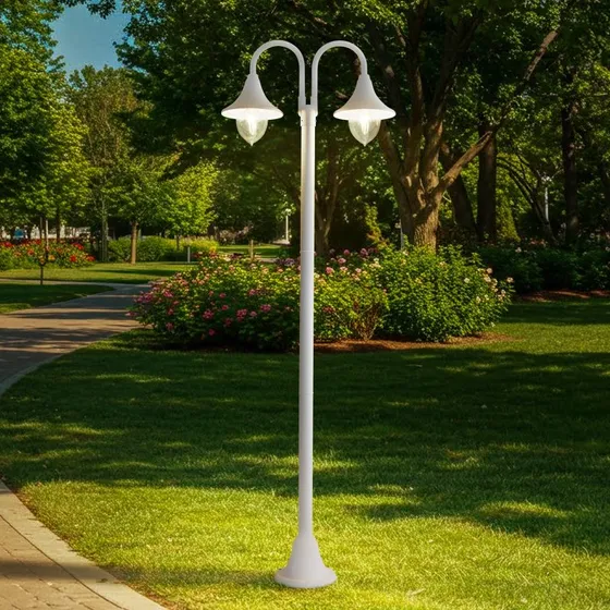 Lindby Madea Lampa Ogrodowa Biała 213 cm IP44