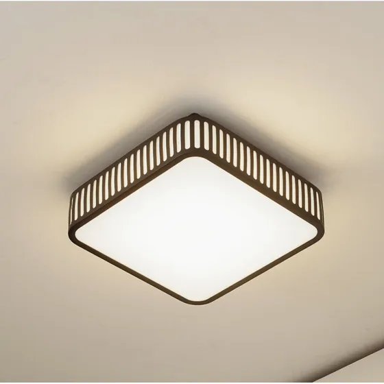 Lindby Lurinda Lampa sufitowa zewnętrzna LED czarna 26 cm IP44
