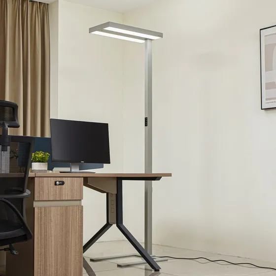 Lampa stojąca LED Arcchio Logan Ultra HCL CCT, srebrna, ściemniana