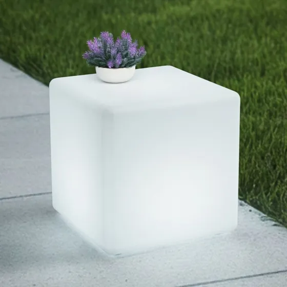 Lindby Cubara Akumulatorowa Lampa LED RGB - Biała, 40 cm