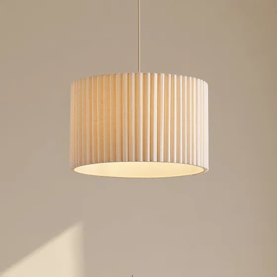 Lindby Libbie Żyrandol Len Kremowy Ø 45 cm