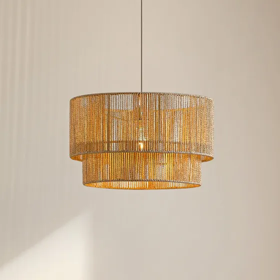 Lindby Anuva Żyrandol Papierowy, Beżowy, Ø 45 cm, E27