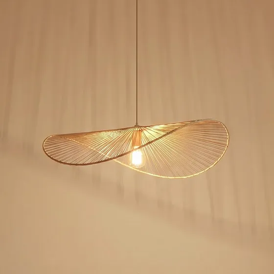 Lindby Valdorin Żyrandol Beżowy, Papier i Żelazo, 75 cm