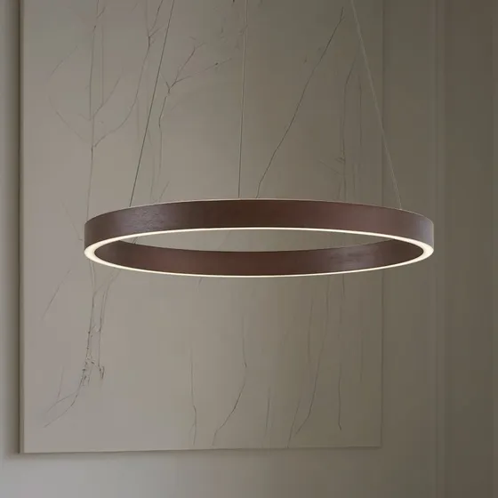 Lucande Yonam Żyrandol LED, Ø 60 cm, Brązowy, CCT