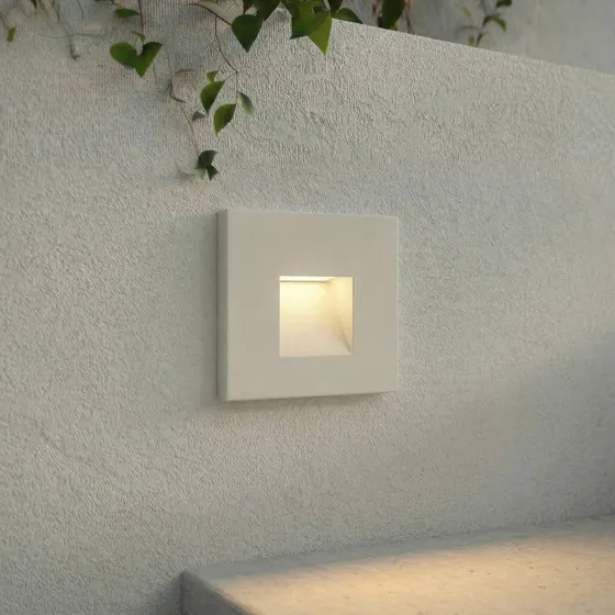 Lindby Alune Oprawa Wpuszczana LED Biała IP65 8x8 cm