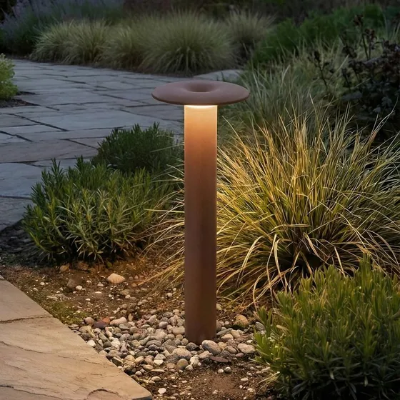 Lucande Słupek LED Haloa 50 cm, Brązowy, IP54