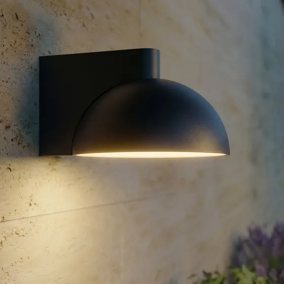 Kinkiet zewnętrzny LED Lucande Velira, czarny, IP54