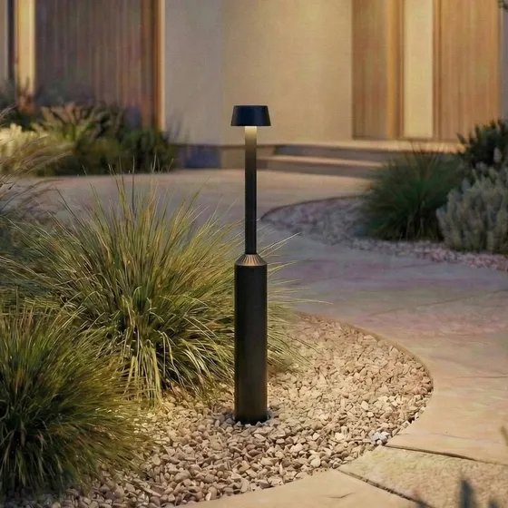 Lucande Słupek oświetleniowy LED Tareko 90 cm, antracyt, IP65