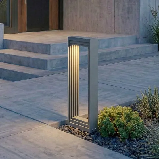 Lucande Lampa cokołowa LED Ashkan, 40 cm, antracyt, IP65