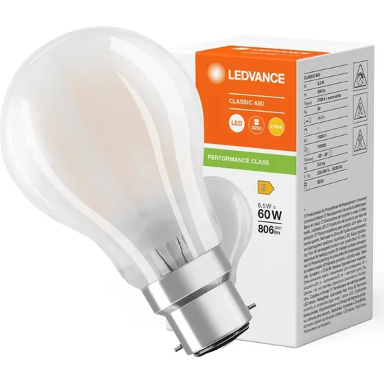 LEDVANCE arwka LED A60 B22d 6,5W 806lm 2700K ciepa biaa
