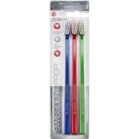 Swissdent Profi Whitening Soft - Zestaw 3 szczoteczek do zębów