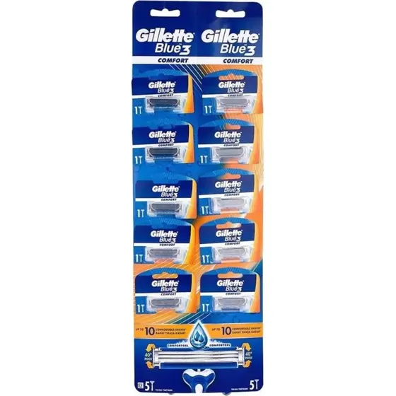 Gillette Blue3 Comfort jednorazowe maszynki do golenia, 10 szt.