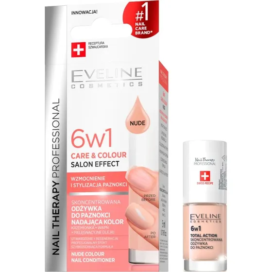 Eveline Cosmetics Nail Therapy Professional 6w1 Nude 5ml