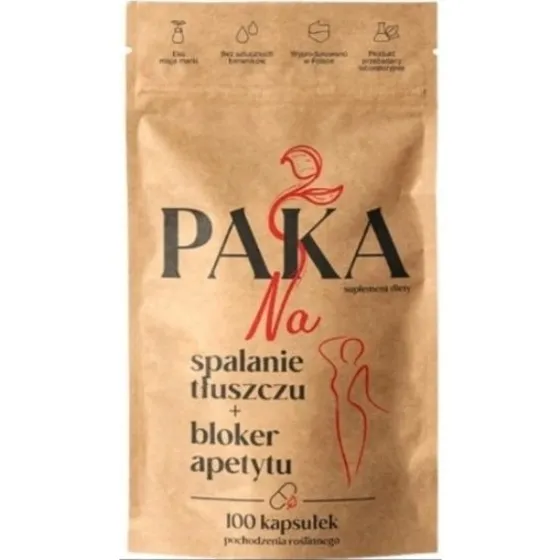 Paka Natury Na spalanie tłuszczu + bloker apetytu, 100 kapsułek