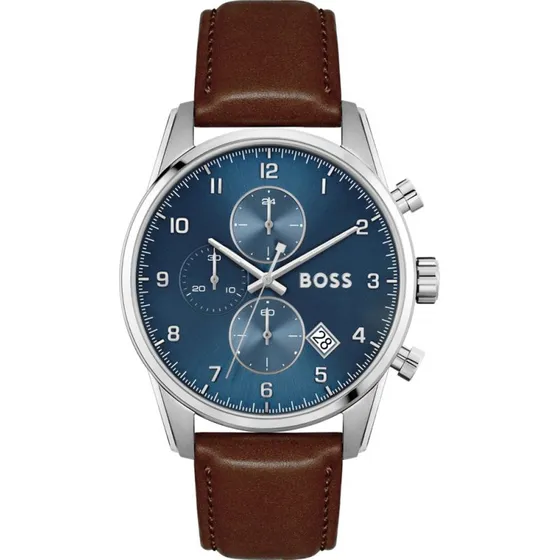 Hugo Boss Zegarek Mski 1513940 43mm Niebieska Tarcza
