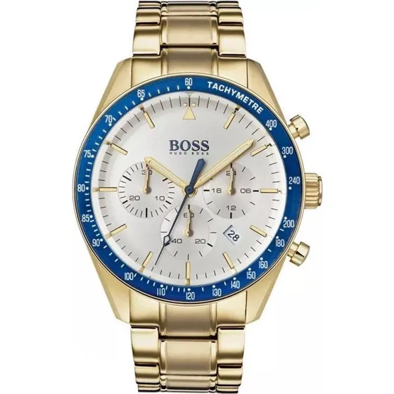 Zegarek Mski Hugo Boss 1513631 Trophy - Srebrna Tarcza, Zota Bransoleta