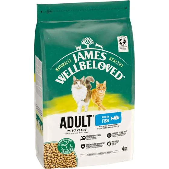James Wellbeloved Adult Cat Hypoallergenic Ryba i Ryż 4 kg