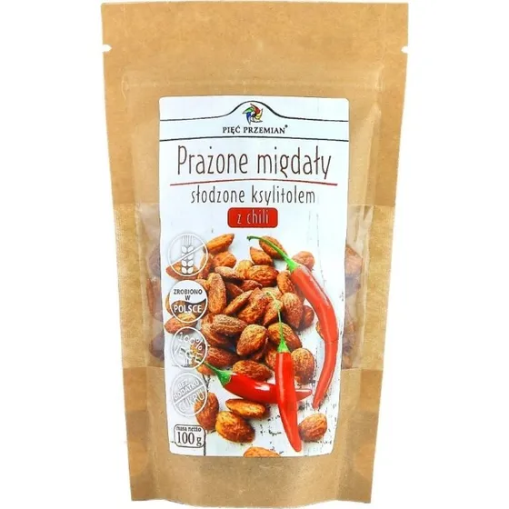 Pięć Przemian Prażone Migdały z Chilli i Solą Himalajską 100g