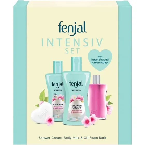 Fenjal Intensive zestaw pielęgnacyjny: żel, mleczko, olejek, mydło