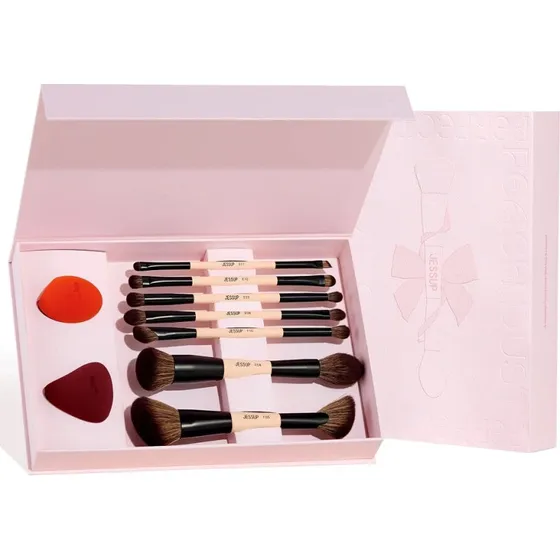 JESSUP Peach Dust Perfection Beauty Kit - Zestaw Pędzli i Gąbeczek