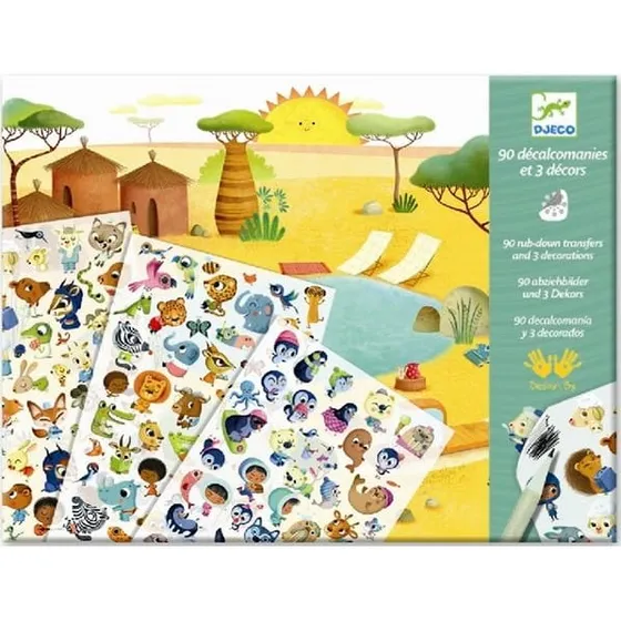 DJECO 09560 Zestaw kalkomanii Krainy