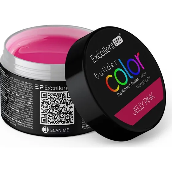Excellent PRO Builder Color With Thixotropy żel budujący 15g Lacy Black