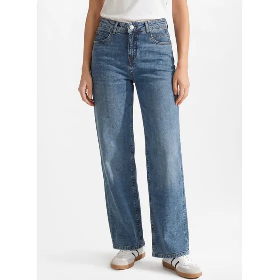 Opus Jeansy Wide Leg Miva Coastal niebieskie