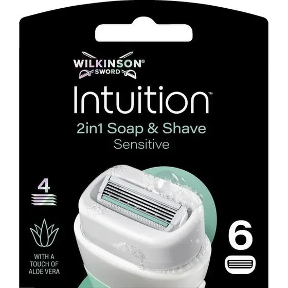 Wilkinson Intuition Sensitive wkłady z 4 ostrzami, 6 sztuk