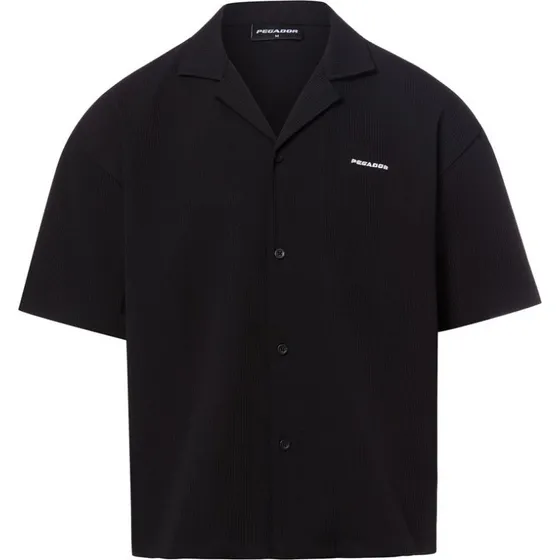 Pegador Koszula Casual Troy Plisowana Czarna, L