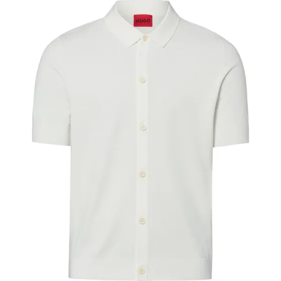 Hugo Bluzka Z Dzianiny San Paco Extra Slim Fit - Biała