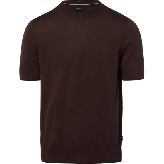 Boss Sweter Z Dzianiny Umauro Braun - Wełna Merino