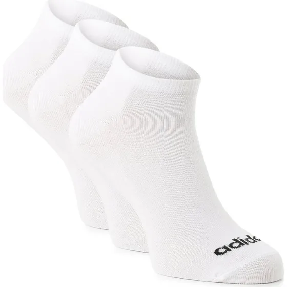 adidas Skarpetki Linear przed kostkę – 3 pary, białe