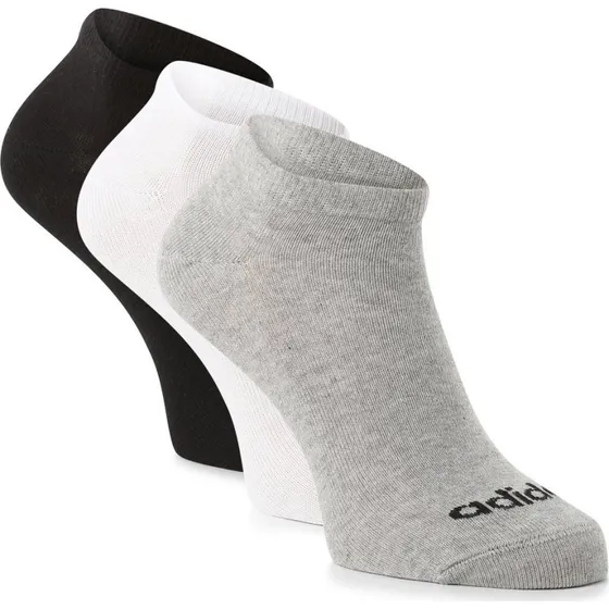 adidas Skarpetki Linear przed kostkę – 3 pary, Szare