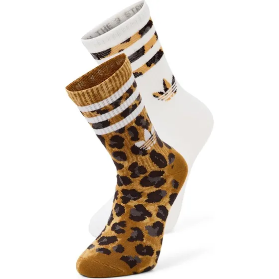 adidas Originals Skarpetki Leopard Crew 2 pary, brązowe, M