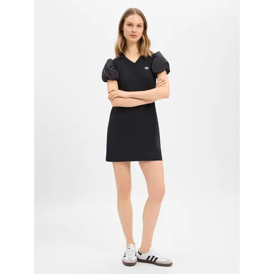 adidas Originals sukienka mini z bufiastymi rękawami - czarna, XS