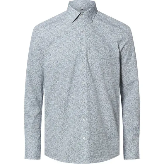Olymp Koszula Level Five Slim Fit - Zielona w Paski