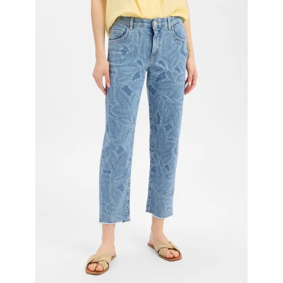 Marc Cain Dżinsy Mom Jeans Roha Relaxed Fit niebieskie