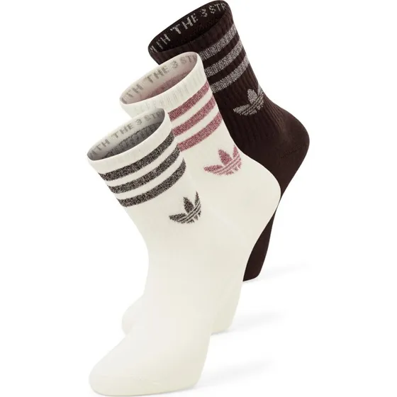 adidas Originals Skarpetki Kobiety, Zestaw 3 par, Brązowy/Biały, M