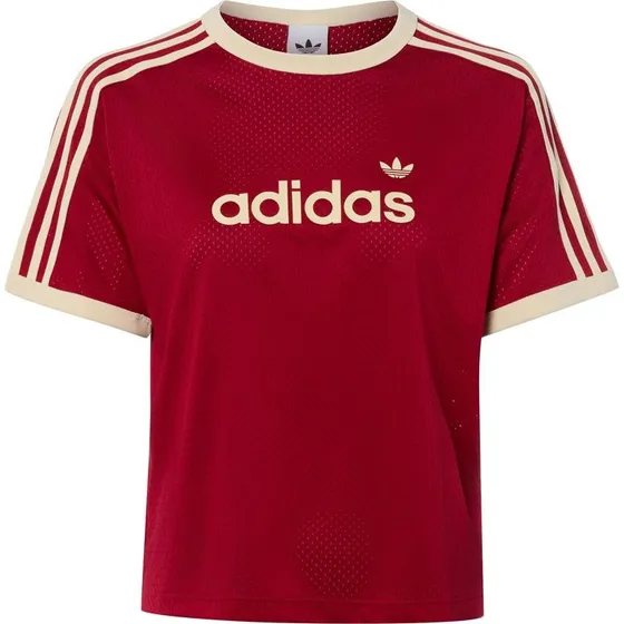 adidas Originals Koszulka Linear Mesh - Kobiety, Bordowa, L