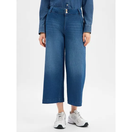 More & More Spodnie Jeansowe Culotte Niebieskie