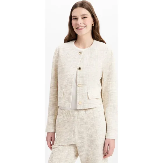 s.Oliver Black Label Marynarka Bouclé Beżowa 44