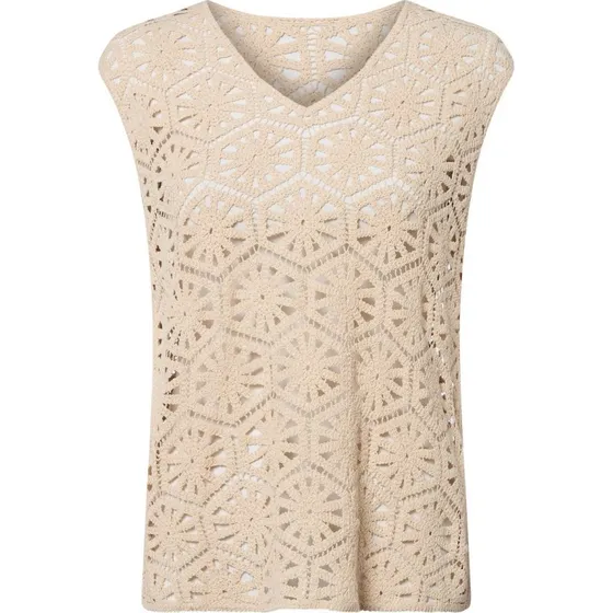 s.Oliver BLACK LABEL top na szydełku beżowy, M