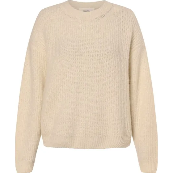 American Vintage Sweter z Alpaki, Beżowy/Biały, M
