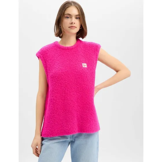 American Vintage Sweter Zolly Różowy z Alpaki i Wełny