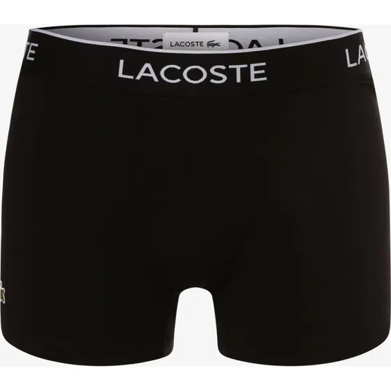 Lacoste Obcisłe Bokserki Męskie 3-pak, Bawełna, Czarny, M